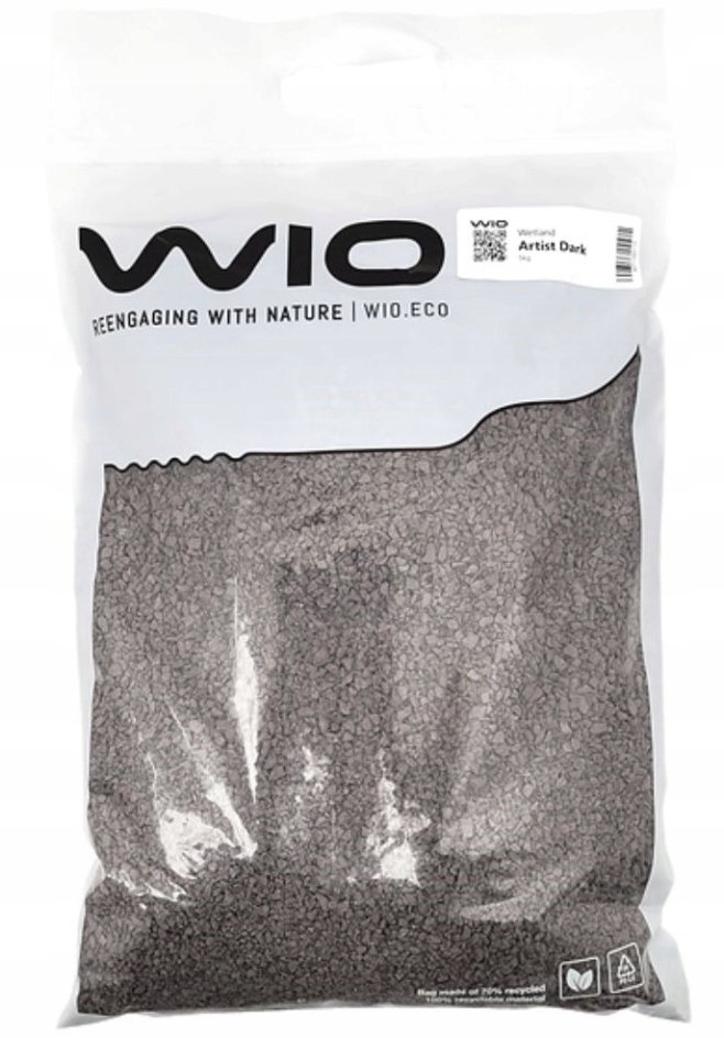WIO Dark Artist Wetland, substrat, dla roślin, piasek ciemny, 5kg, worek