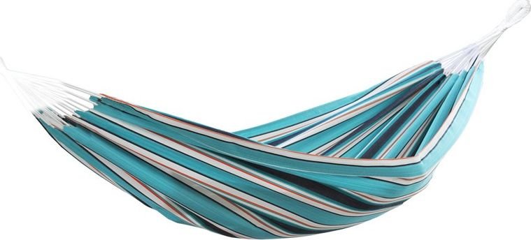 Sunbrella Dwuosobowy hamak Sunbrella, niebiesko-biały BZSUN