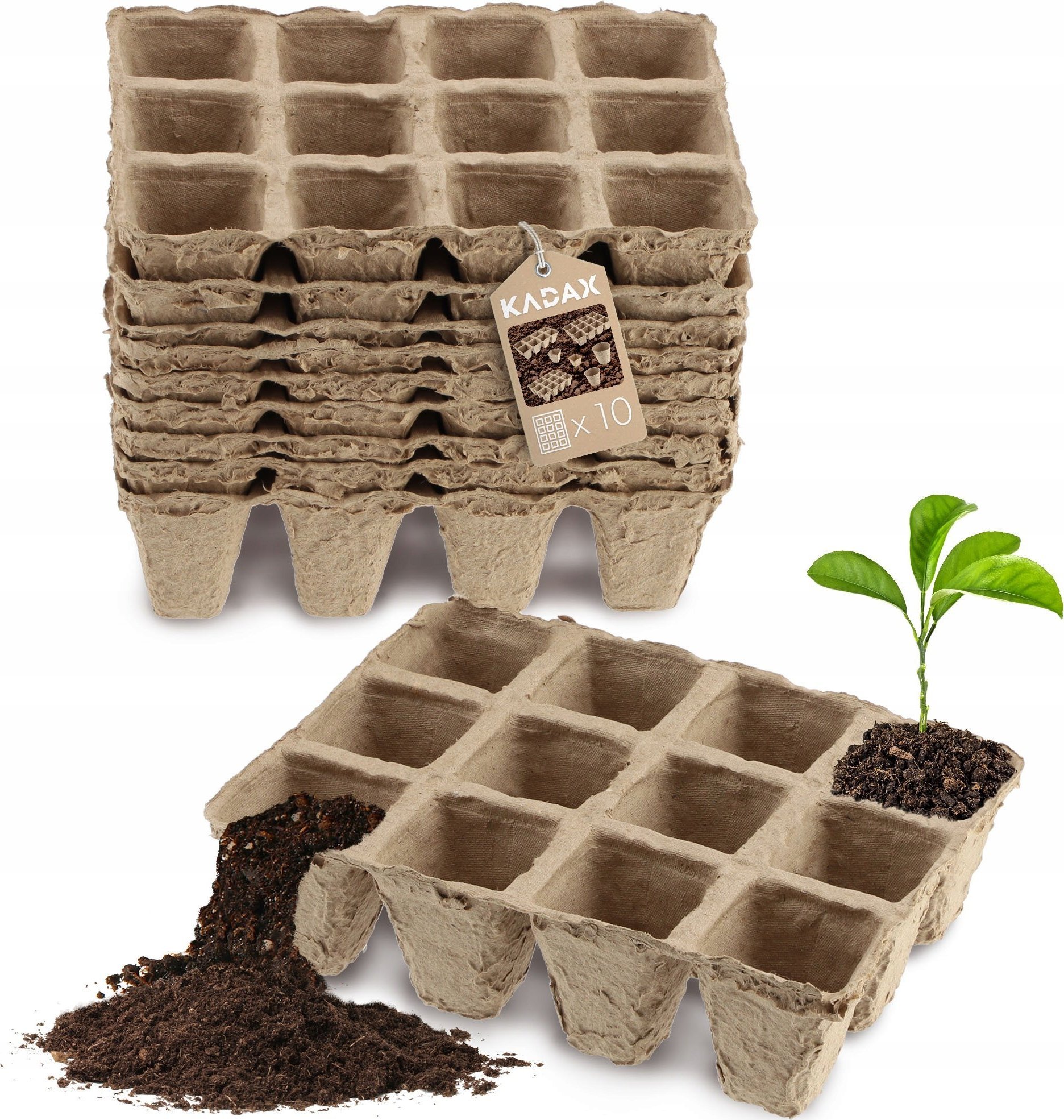 Kadax Doniczki Torfowe Na Rozsady Sadzonki 10x12szt.