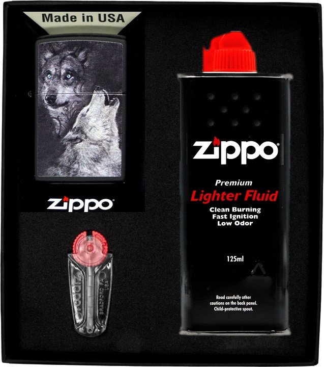 Zestaw ZIPPO Zapalniczka WOLVES Prezentowy No1