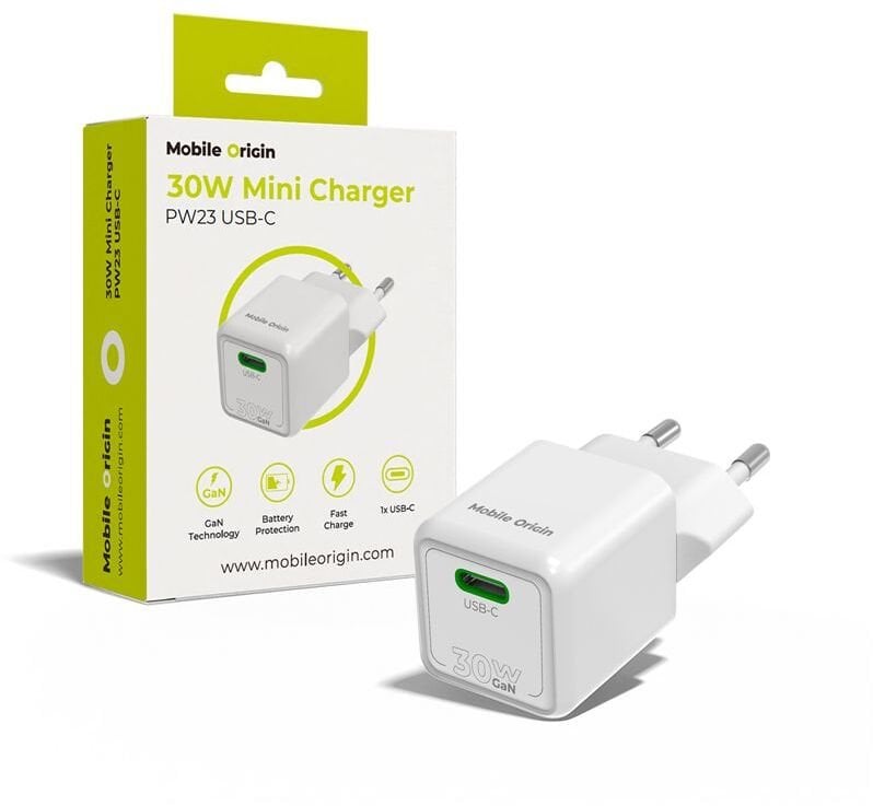 Mobile Origin 30W Mini Charger PW23 - USB-C
