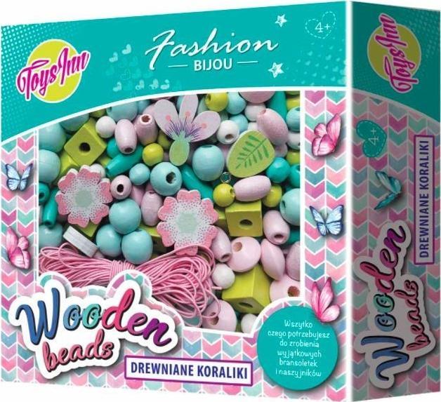 Stnux Koraliki drewniane do nawlekania 450 szt Kwiat STN 7304