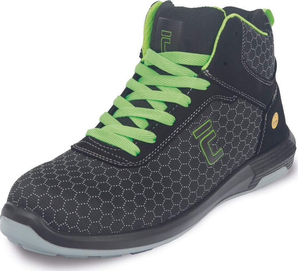 CERVA MF ESD S3S SR - Trzewiki bezpieczne oddychająca i trwały cholewka PUTEK podnosek włókno szklane i wkładka antyprzebiciowa typu S podeszwa PU/PU