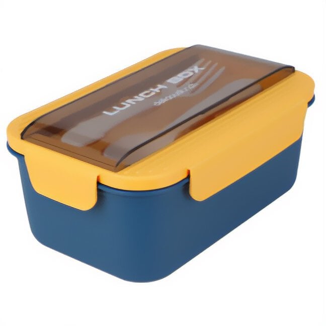 Szczelny lunchbox ze sztućcami, 21 x 14 x 7 cm