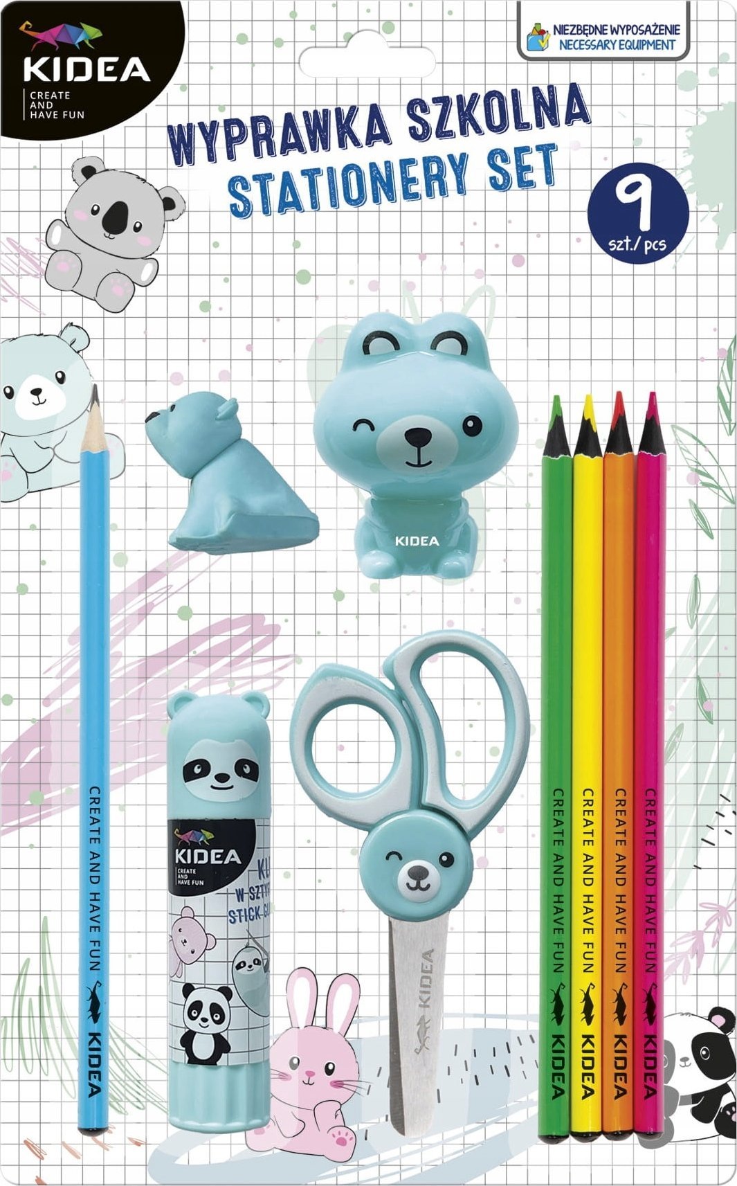 Derform Wyprawka szkolna Zwierzaki - Miś Kidea