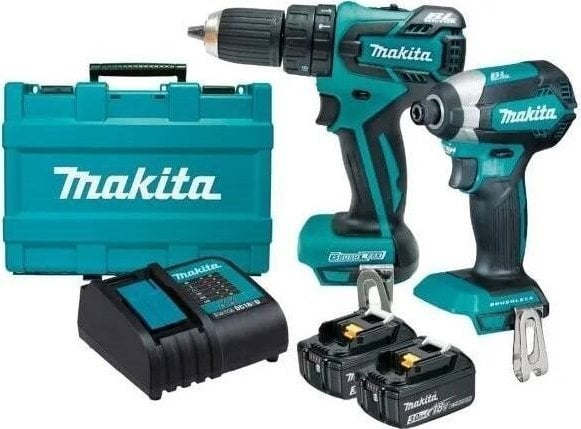 Zestaw elektronarzędzi Makita 6-elementowy (DLX2142S)