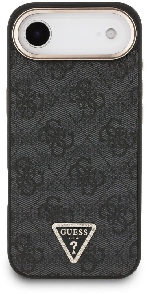 GUESS futerał do IPHONE 17 Air kompatybilny z MagSafe GUHMP17MP4GTDGMK (4G PU W/ Triangle Logo) czarny