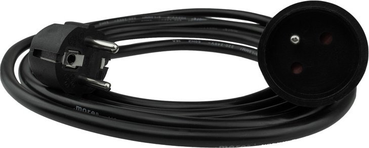 Ecolight Przedłużacz 1 gniazdo 3m z/u 3x1.5mm2 czarny