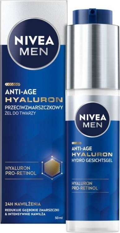 Nivea Men Hyaluron przeciwzmarszczkowy żel do twarzy 50ml