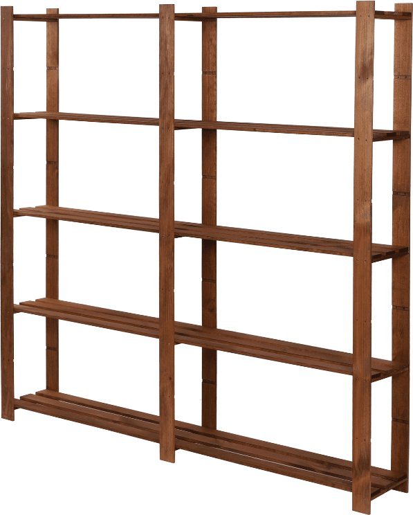 Wamar-Sosenka Regał na książki drewniany B02R 170x170x28 5 półek Brązowy