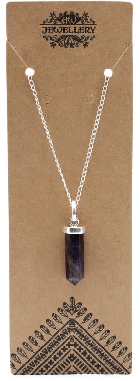 Wisiorek klasyczny ołówkowy - Ametyst