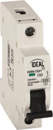 Kanlux Wyłącznik nadprądowy KMB6 1P B63 Kanlux Ideal