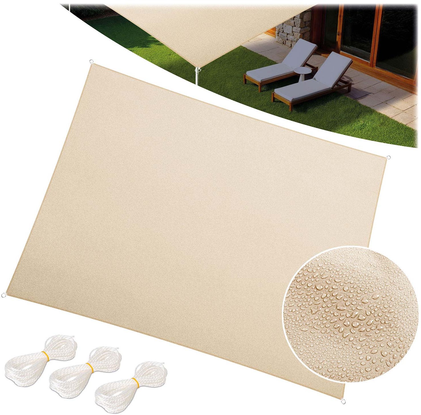 Żagiel przeciwsłoneczny prostokątny 3x4m Plonos PL-885 beżowy