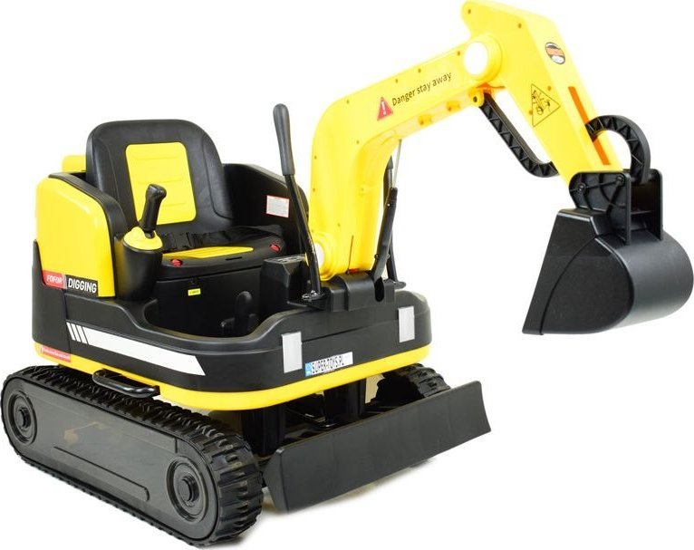 Import SUPER-TOYS MEGA KOPARKA+SPYCHACZ 2 W1 NA AKUMULATOR , PILOT, GUMOWE GĄSIENCE/DLS-X7