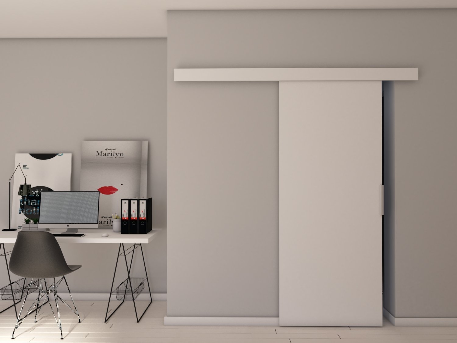 Drzwi Przesuwne Drzwi przesuwne A80 86x205 BIAŁE