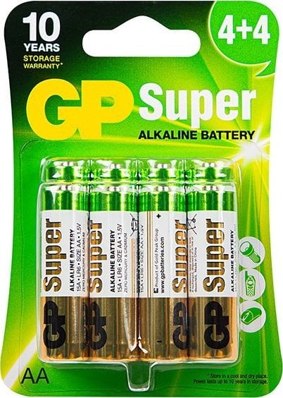 Blow 82-627# Bateria alkaliczna aa 1.5 lr6 gp super 8szt