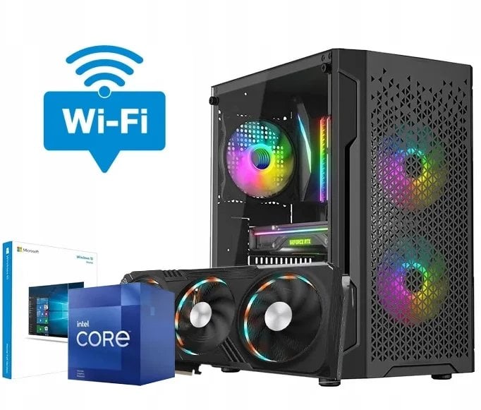 KOMPUTER GAMINGOWY DO GIER CORE i5 14400 16GB GeForce RTX 5050 8GB SSD M.2 1TB W11 RGB