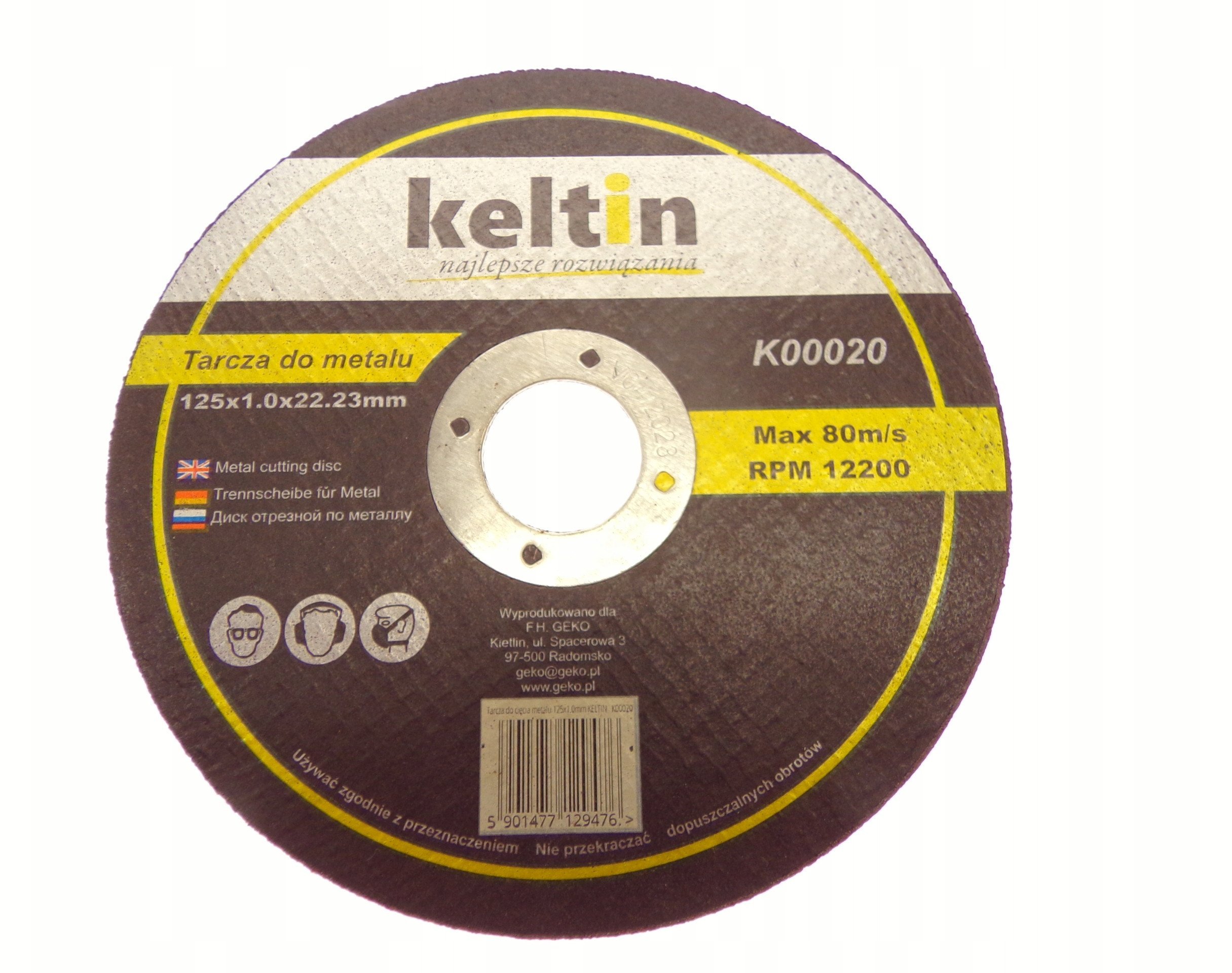 Tarcza do cięcia metalu 125x1.0mm KELTIN (25/100/400)