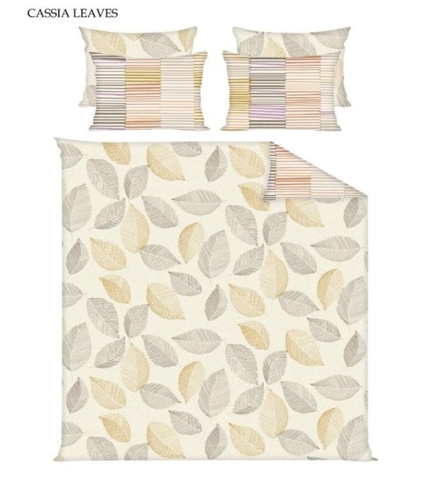 BED COV SET Cassia Leaves COTTON 140x200