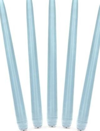 Party Deco Świeca stożkowa, matowa, błękitna, 24 cm, 10 szt. uniwersalny