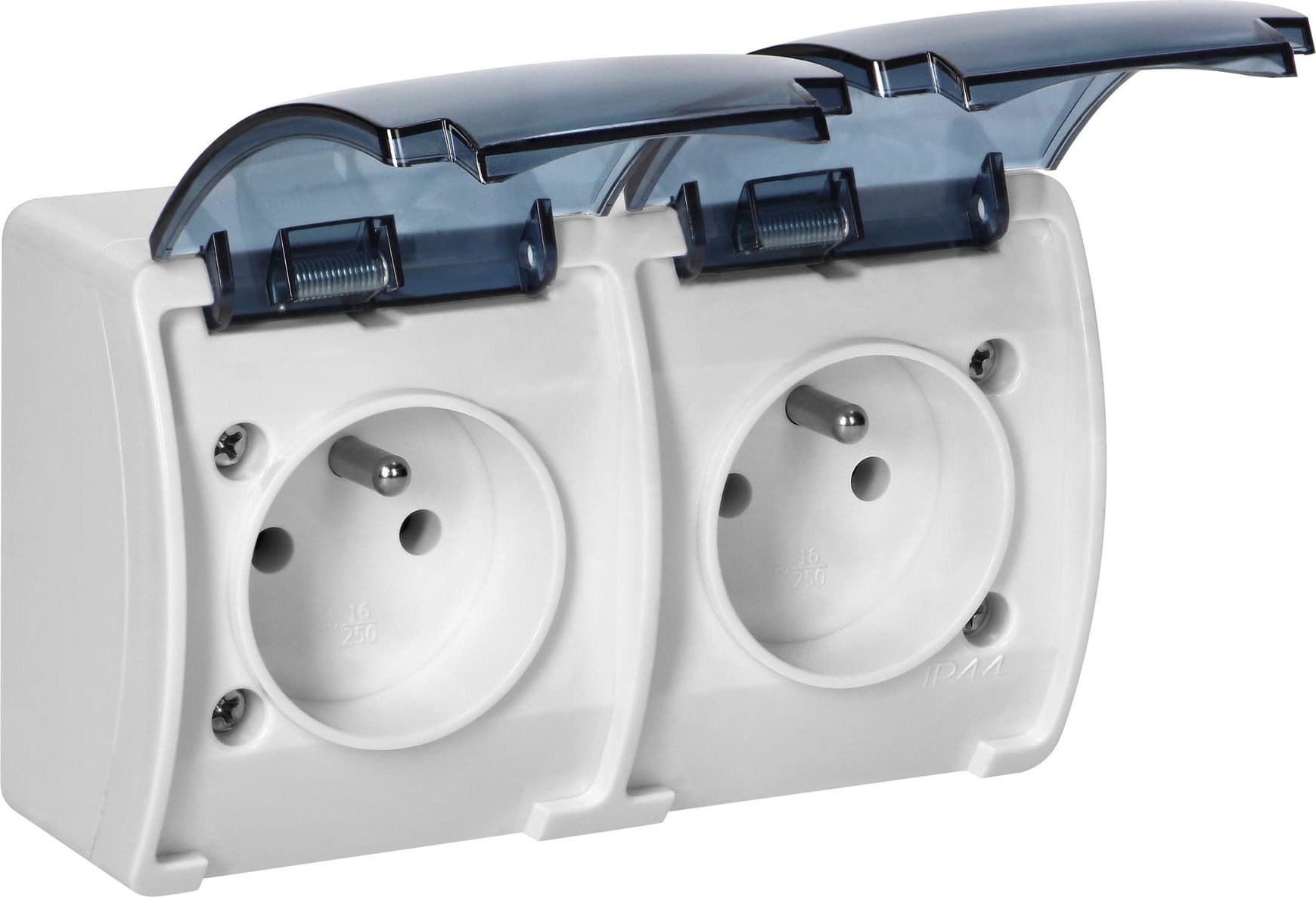 Orno ORNO GNIAZDO PODWÓJNE 2x2P+Z AQUATIC