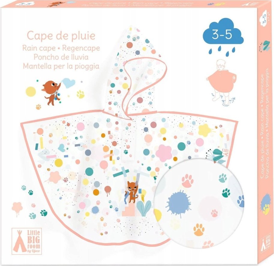 Djeco Djeco Lietaus pelerina – Katė (S)