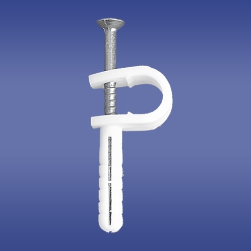 Elektro-Plast Uchwyt montażowy z kołkiem do przewodów 6mm UPo 50szt. - 12.41