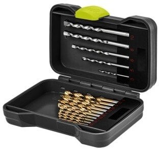 Zestaw wierteł do metalu i kamienia, 17-częściowy