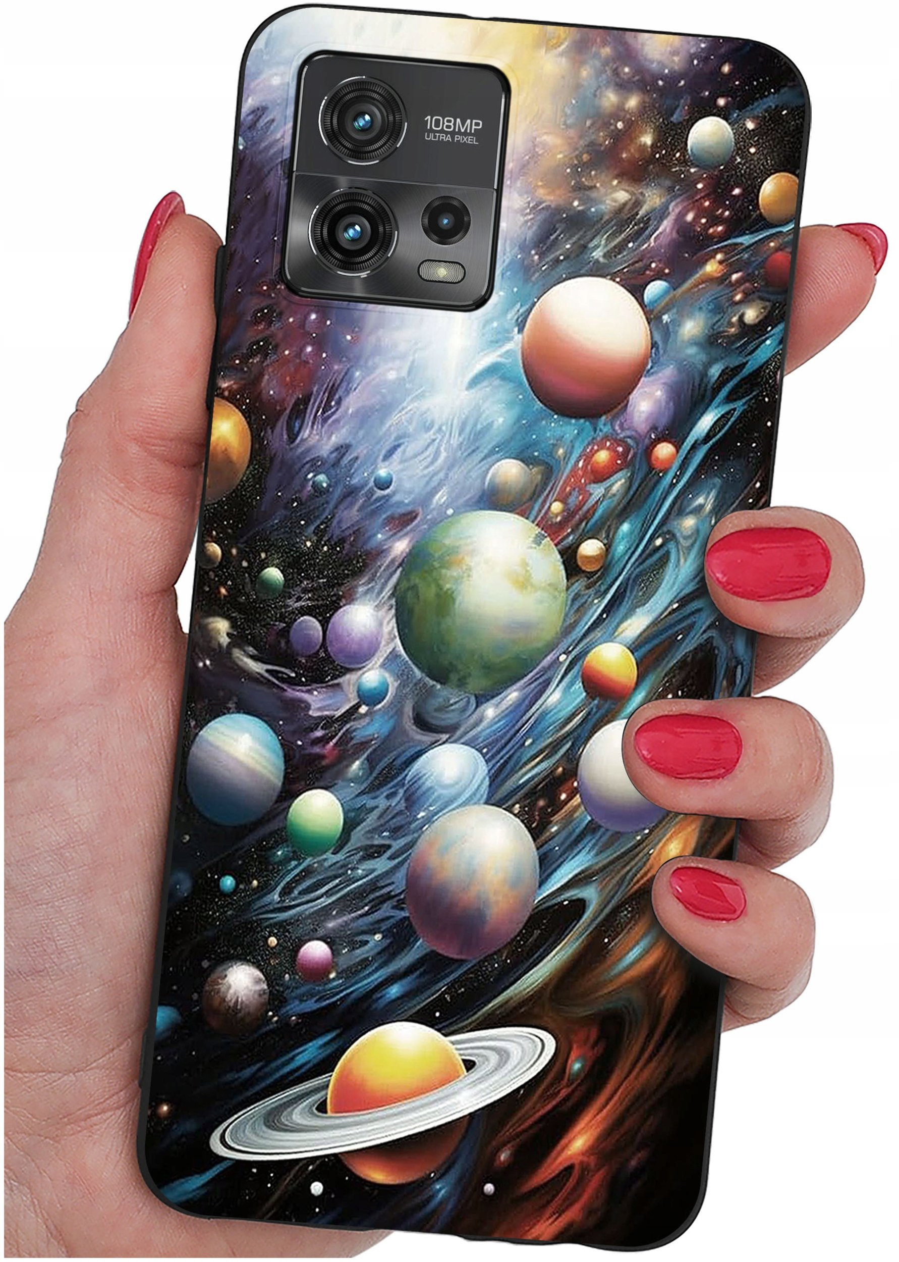 Etui do Motorola Moto G72 WZORY |SILIKONOWE MATT CASE + SZKŁO 9H