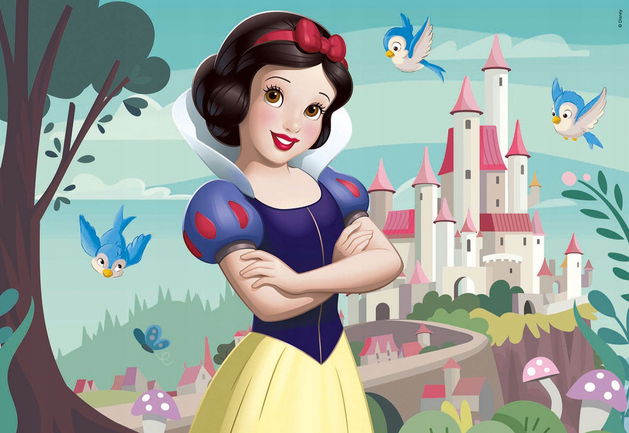 Puzzle drewniane 2x50 Vaiana Królewna Śnieżka