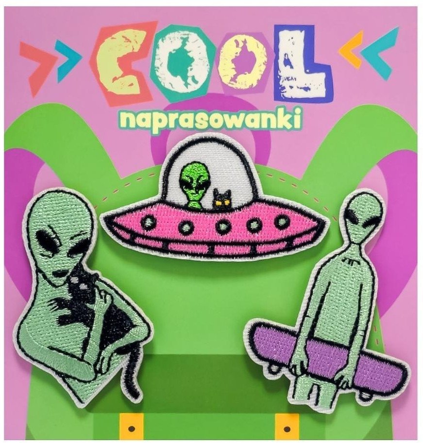 Naszywki/ naprasowanki na plecak cool. Ufo