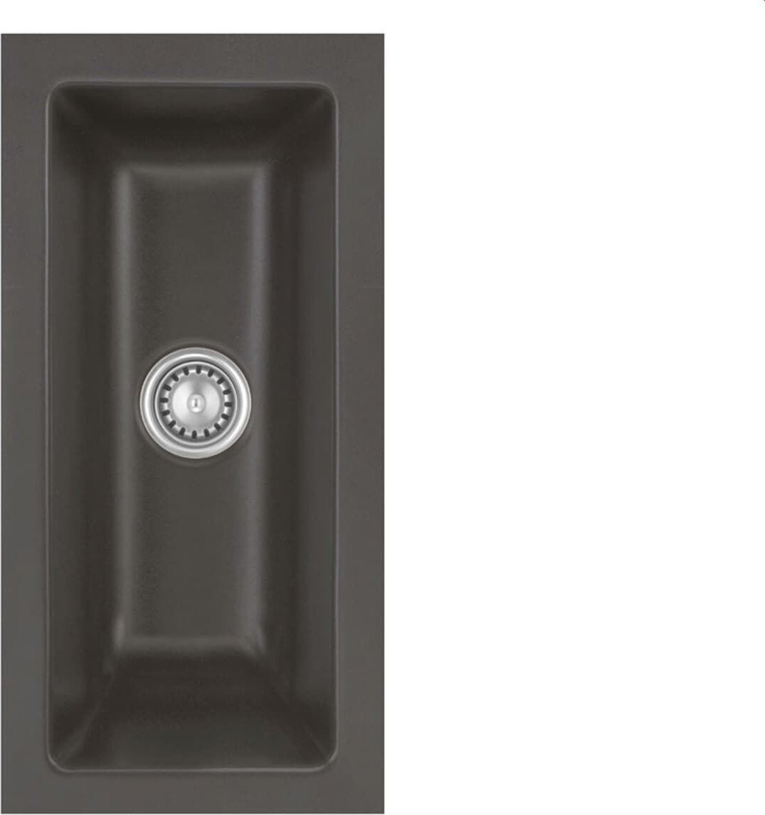 Zlewozmywak SYSTEMCERAM Systemceram Mera 16 U Schiefer, zlewozmywak ceramiczny, korek manualny