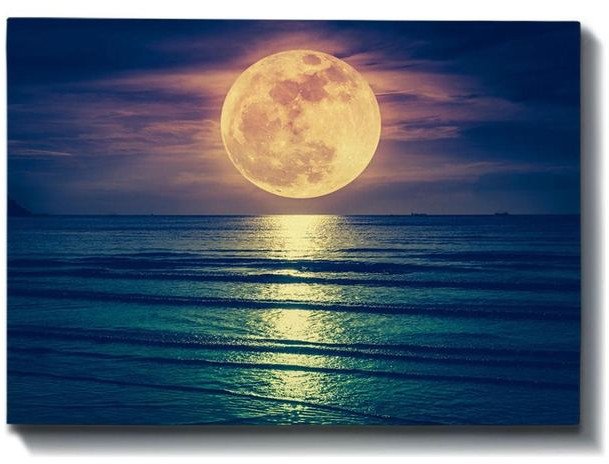Reprodukcija Mėnesiena virš jūros