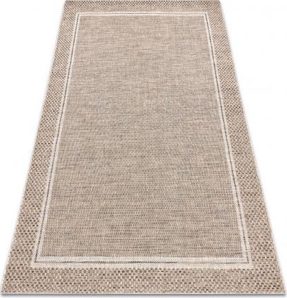 Dywany Łuszczów Dywan SZNURKOWY SIZAL BOHO 46201051 Ramka beż, 160x230 cm