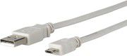 Kabel USB MicroConnect USB-A - microUSB 3 m Biały (USBABMICRO3G)