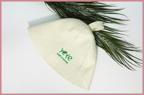 Yeye Czapka do sauny z naturalnej wełny filcowej