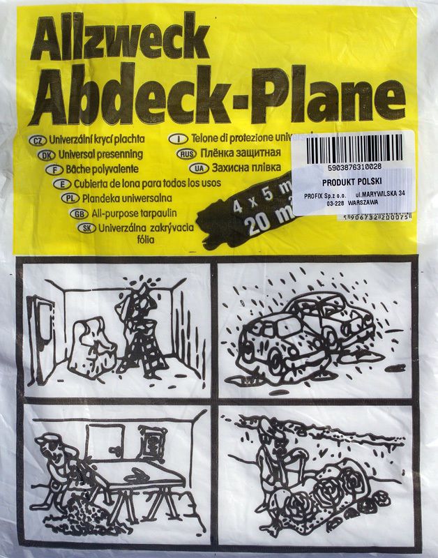 Folia malarska cienka 4 x 5m