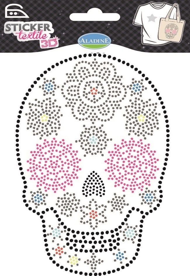 Aladine Naprasowywanka Dżetowa Czaszka Duża