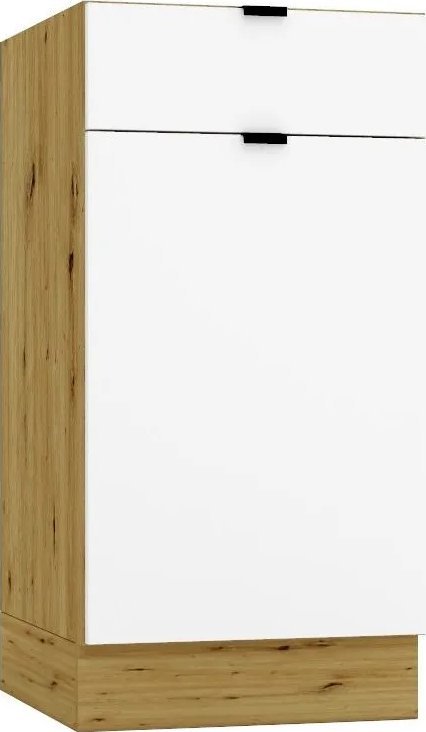 Szafka kuchenna stojąca GIANNA D40S/1 P/L biała alaska/dąb artisan STOLKAR