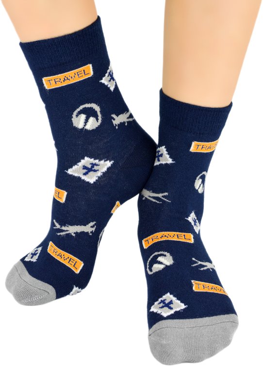 Skarpety bawełniane chłopięce EUR 27-30 SB001-B-04-D