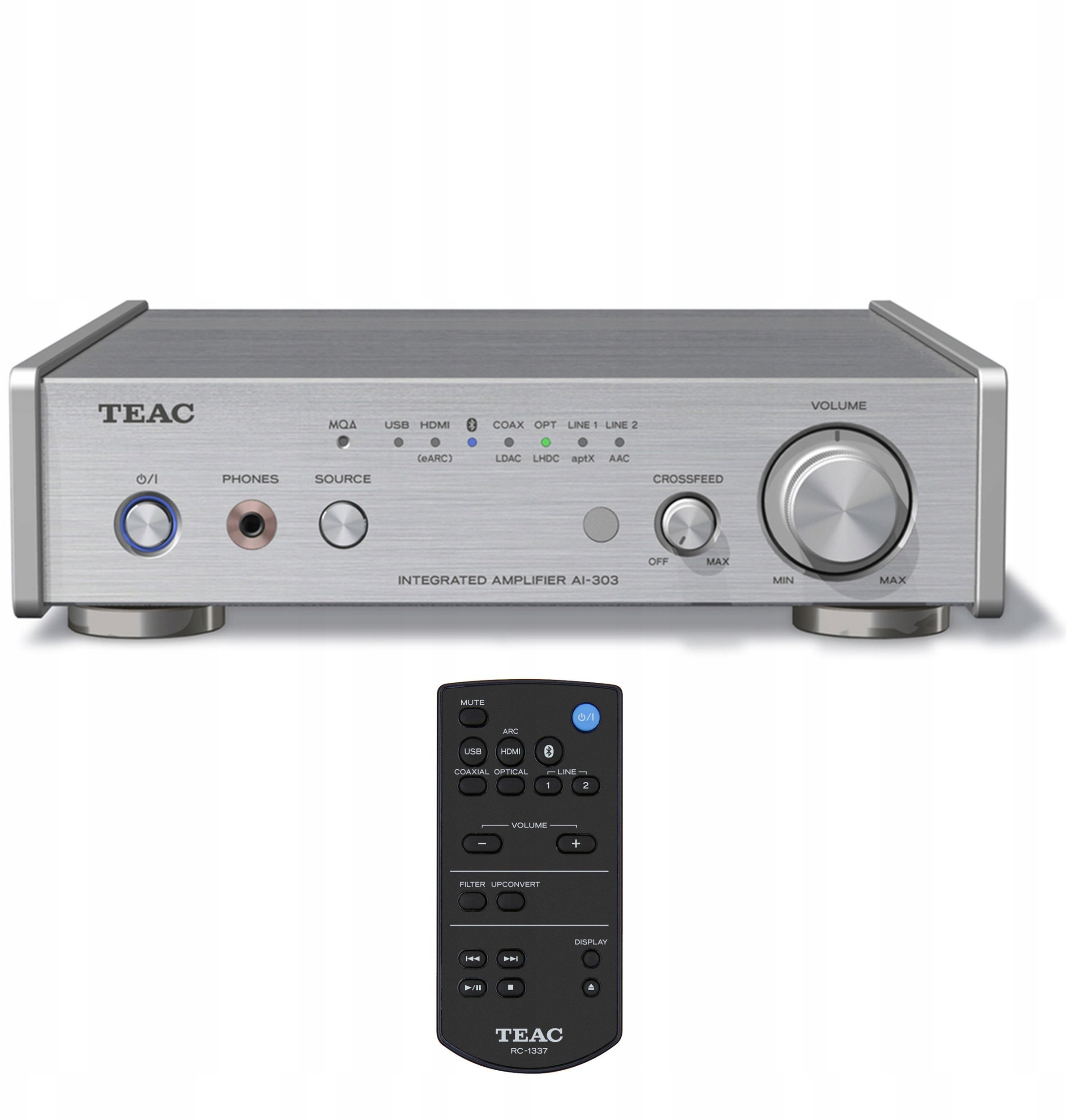 Teac AI-303 stereo amplifier, silver