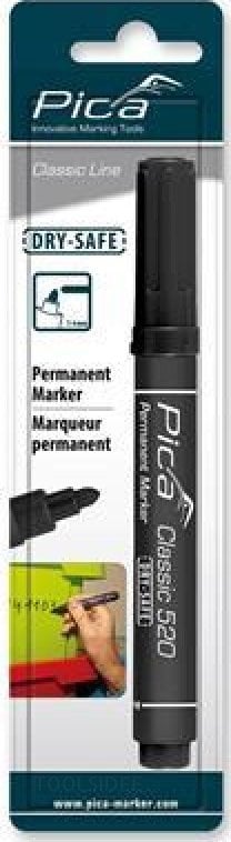 Pica-Marker Pica Permanent Marker 1-4mm, Round Tip, black, Retail Pack.
