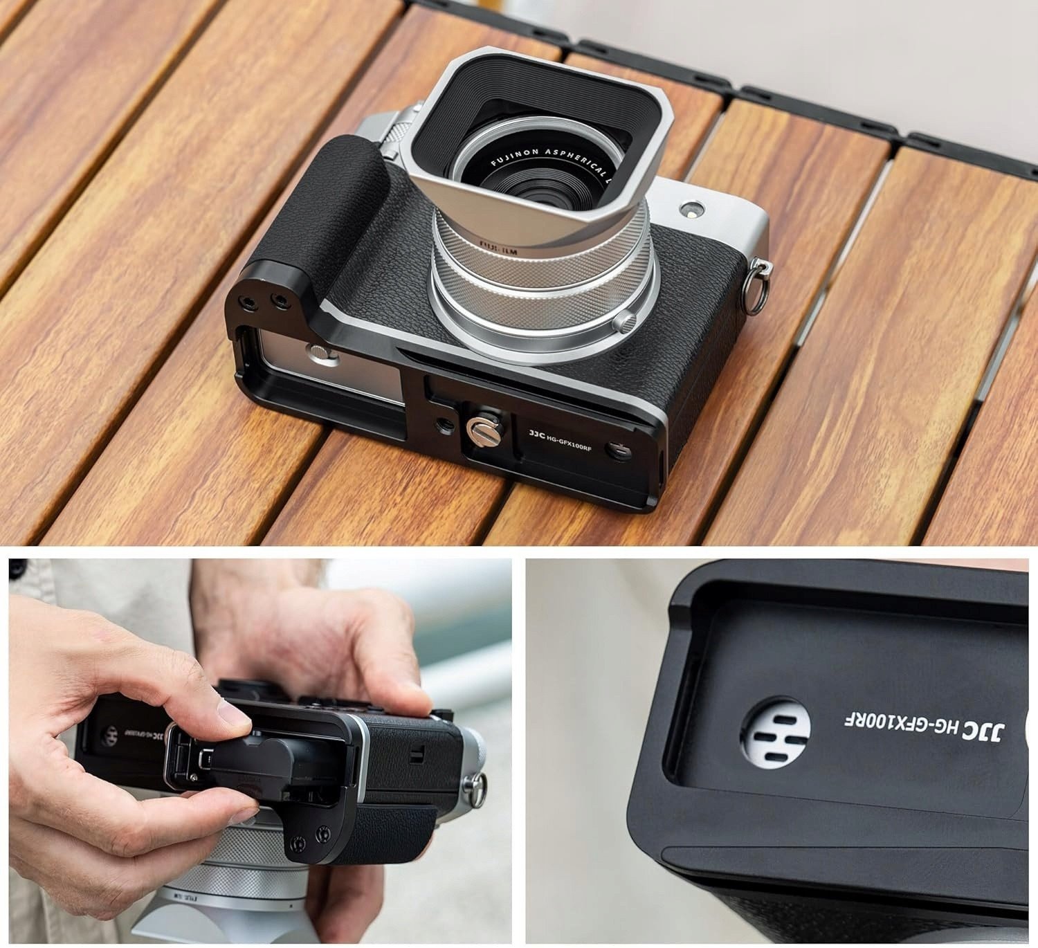 Grip Klatka Stabilizator Uchwyt Na Kciuk Palec Do Fuji Fujifilm Gfx 100rf / Hg-gfx100rf Black