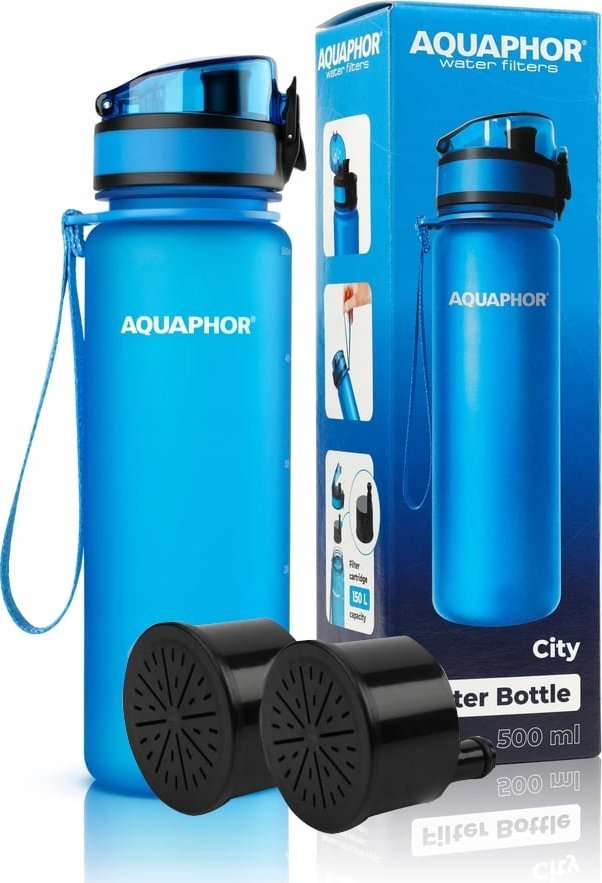 Aquaphor BIDON FILTR BUTELKA AQUAPHOR CITY NIEBIESKA + 2 WKŁADY