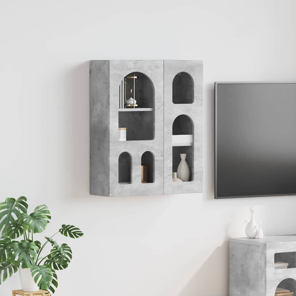 vidaXL Szafka wisząca z półką Betonowo szary 59 x 20 x 71,5 cm