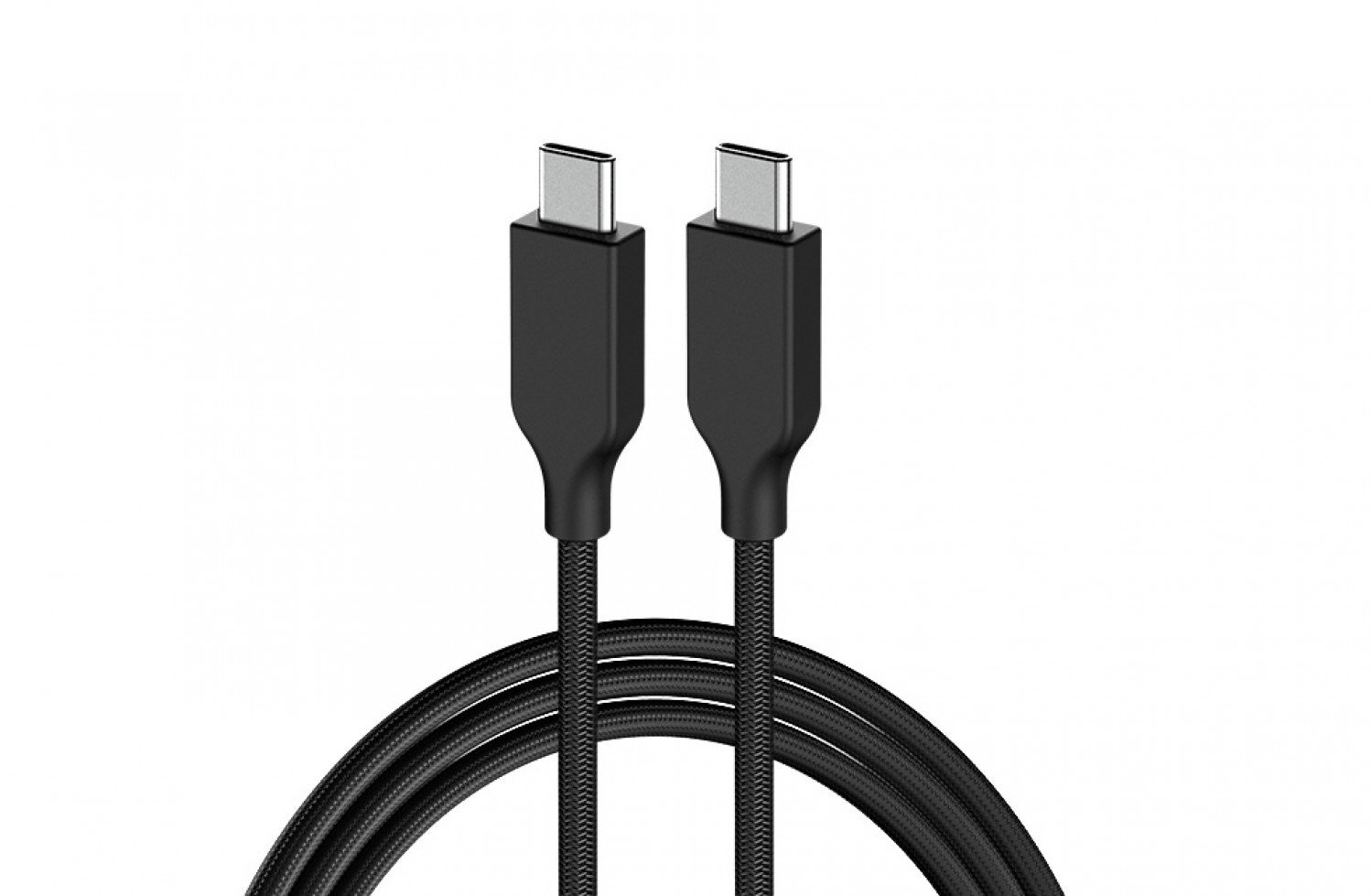 GENIUS nabíjecí kabel ACC-C2CC-3A, 150cm, USB-C na USB-C, 3A, PD60W, opletený, černý