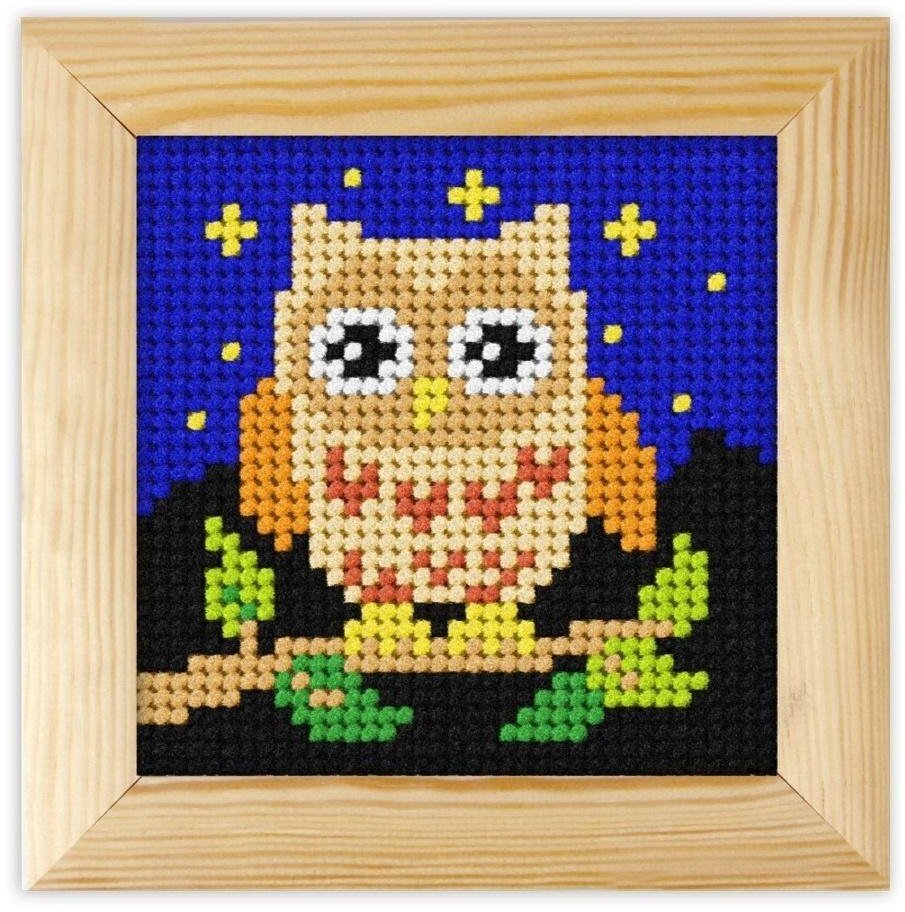 Haft z ramką. Moje pierwsze wyszywanie - Sówka EDUKAMP