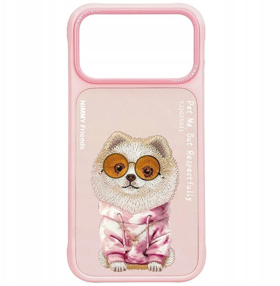 Etui Nimmy Glasses Cool Dog do iPhone 17 Pro rozowy