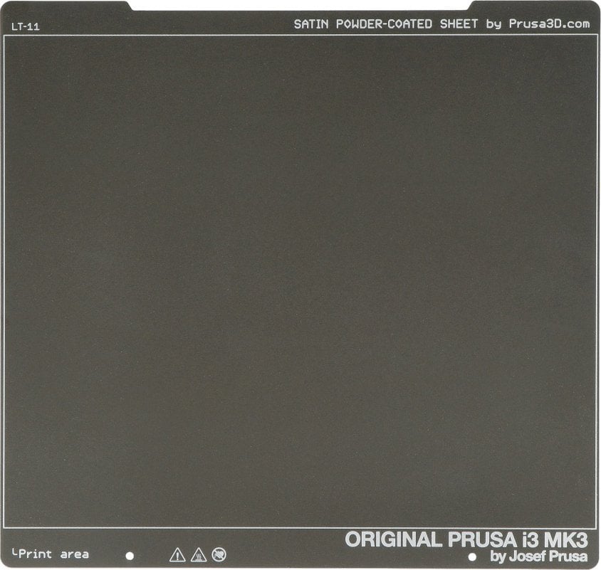 Prusa Płyta ze stali sprężynowej PEI - do drukarek Prusa MK4, i3 MK3/S/+ i MK2.5/S - satynowa}