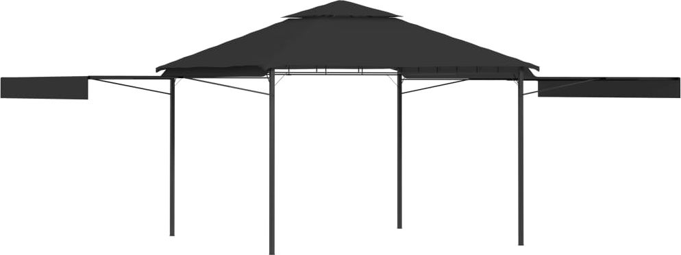 vidaXL Altana, podwójne rozkładane zadaszenia, 3x3x2,75 m, antracytowa